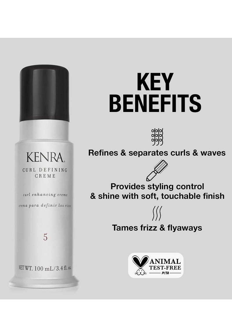 Kenra - Kenra Curl Defining Crème 5 | Texture Enhancing Styler | Tames Frizz & Flyaways | Refines and Seperates Curls & Waves | Helps Resist Humidity | Medium To Coarse Hair - Image 1