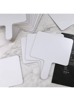 SAVITA 25pcs Dry Erase Answer Paddle, 9.6x8inch Hand Held White Board Wooden Double Sided Whiteboard for Office Classroom Answer White Boards for Games Party  - Image 2