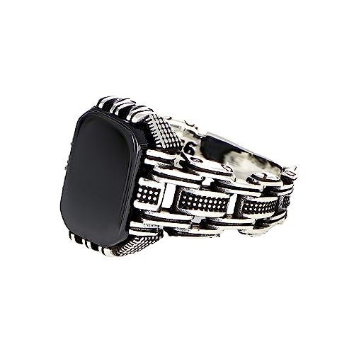 KsrModa Chain Design Genuine Black Onyx Stone Mens Silver Ring 925 Sterling Silver Signet Ring for Men Sterling Silver Pinky Ring Gift for Men Gift for Dad (9) - Image 5