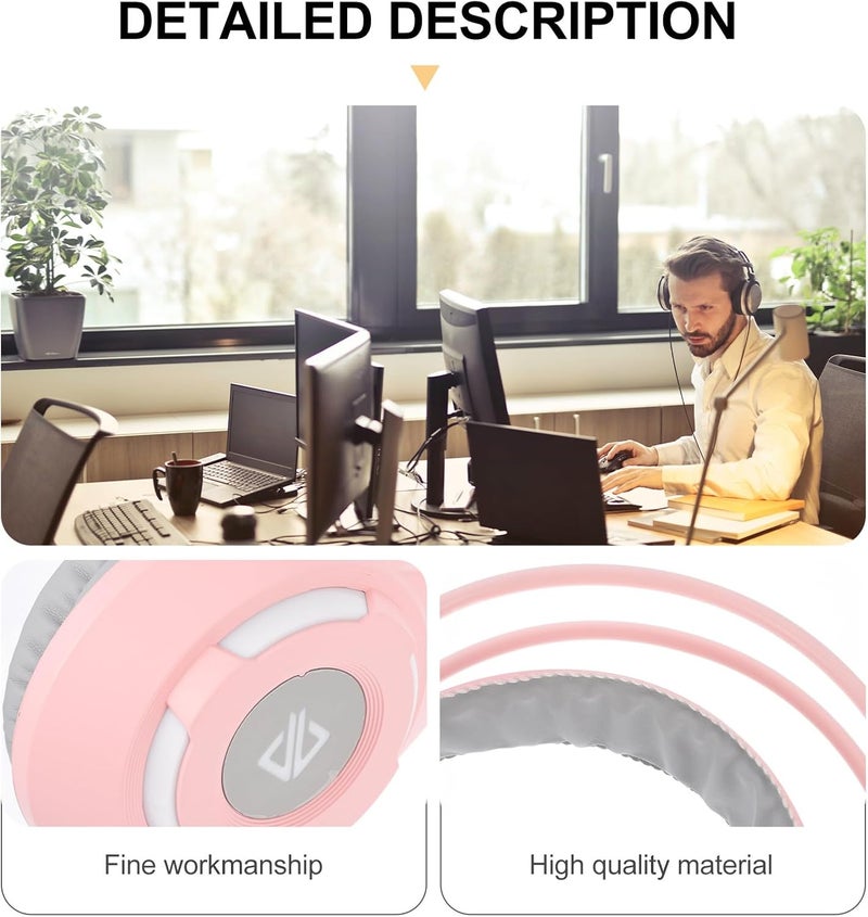All-item unified delivery Ax120 Over-Ear Gaming Headset Wired PC Headphones with Noise Reduction Mic for E-Sports Players Pink Closed-Back Stereo Headphones for Computer Gaming All-in-one local deliver plan Globally trusted affordable quality Strong durable raw material Diverse purchase options Confirmed available stock Fixed delivery schedule Multi-use well optimized build General compatible design Precision made Fine polished finish Quick available purchase options Fine detail Compact trendy practical build User feedback upgraded quality Multi-goal comprehensive design Temp & permanent project compatible Ergonomic build New residential zone delivery In-Kingdom stored commodity Durable versatile substance Mountain region eligible ship Multi option design Carefully selected solid material Solid anti-deform - Image 3