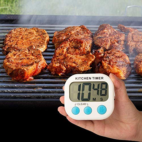 Thermocare Digital Kitchen Timer & Stopwatch, Countdown Large Digits, Loud Alarm, Magnetic Stand Round, for Cooking | Baking | Kids Study Teacher Shower Bathroom Oven with time Duration 99 Minutes - Image 5