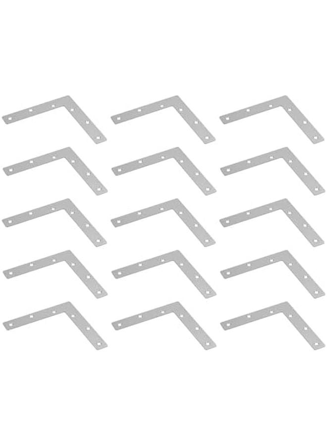 15 قطعة من قوس الزاوية على شكل حرف L مقاس 150 مم للأثاث والرفوف والخزائن وإصلاح المعادن والخشب - Image 1