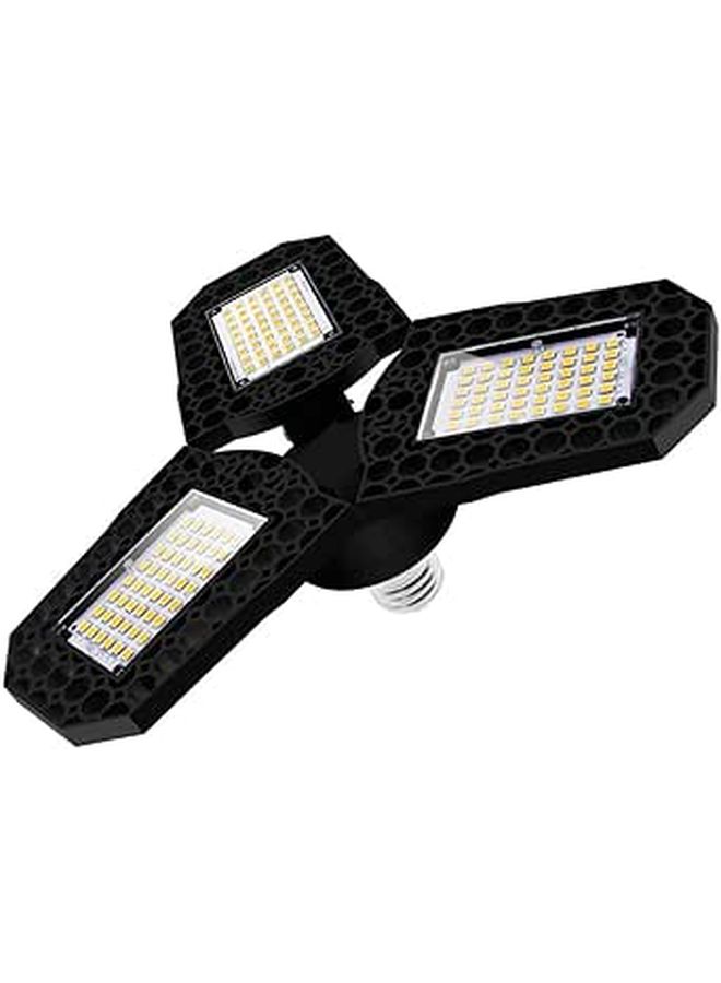 Foldable LED Garage Light 80W White Adjustable Three Leaf Panels High Brightness Ceiling Lamp - Image 1