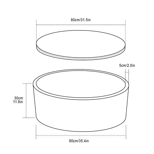 TRENDBOX Soft Memory Foam Ball Pit Sponge Indoor Round Ball Pit NO Balls for Toddler Children White - Image 5