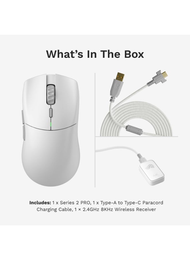 Glorious MOUSE GLORIOUS SERIES 2PRO WIRELESS 4K/8K Hz WHITE  GLO-MS-S2PRO-WL-WHT - Image 4