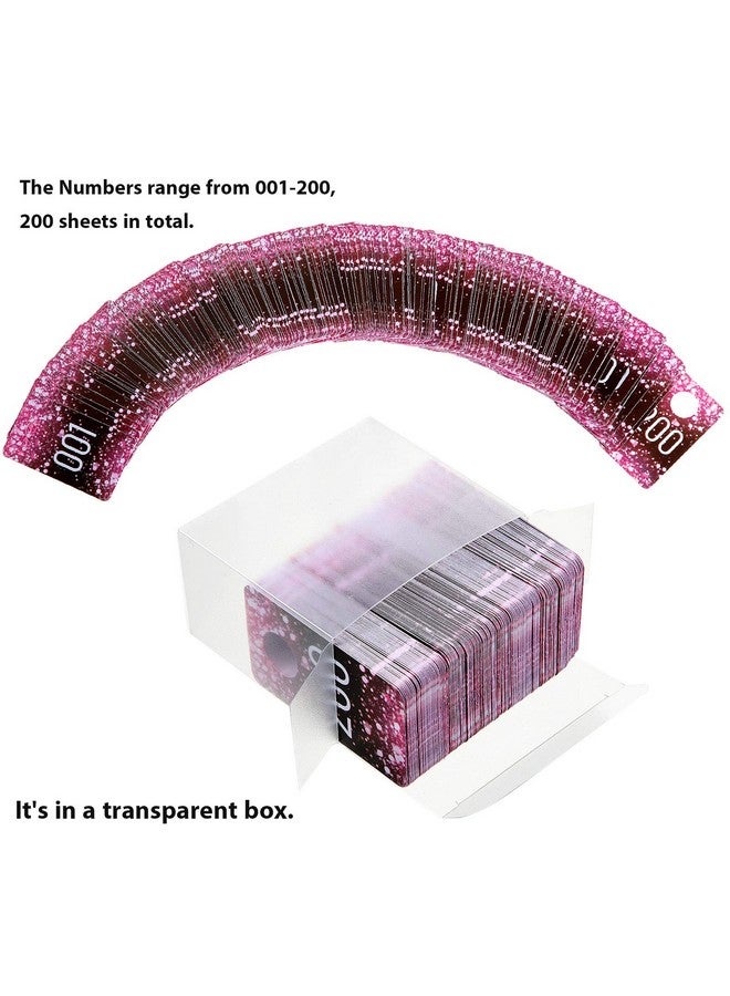 Jetec Jetec Live Plastic Number Tags, Consecutive Reusable Normal and Mirrored Image Number Tags for Live Coat Room Hanger Cards(Pink, 200 Pieces) - Image 3