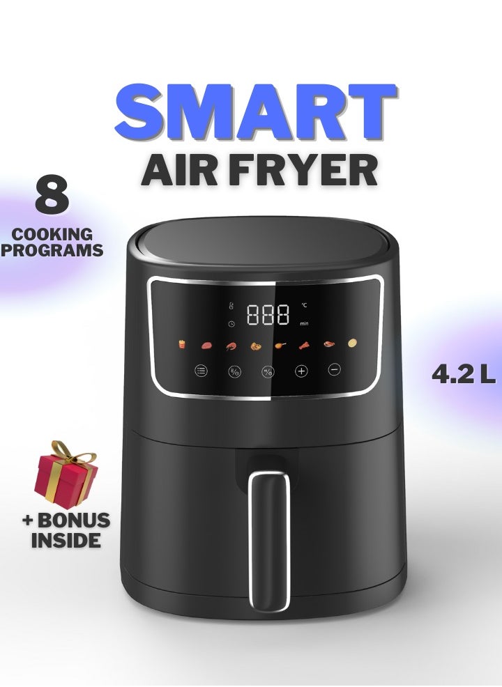 ROKO 3D Digital Air Fryer – 8-in-1 Multi-Function Kitchen Appliance | Air Fry, Bake, Roast & More | Oil-Free Cooking for Healthy Meals | User-Friendly Digital Controls, Preset Cooking Modes, Adjustable Timer | Easy to Clean Nonstick Basket | Modern Black Matte Look - pzsku/ZF9CE82BFC3CDF93EBFA9Z/45/_/1740477271/5ba673f0-3e36-4250-973e-0b571375776e