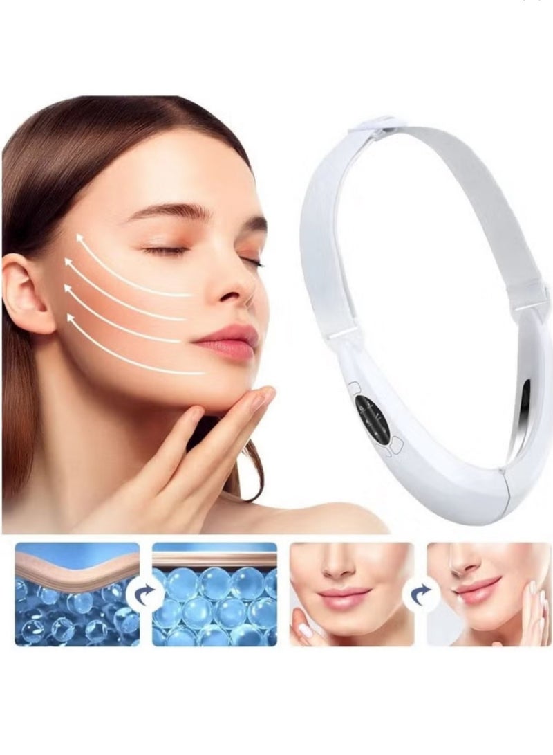جهاز تدليك كهربائي ذكي لتشكيل الوجه على شكل حرف V، مزيل الذقن المزدوجة، مضاد للشيخوخة والتجاعيد، جهاز شد الوجه بالتيار الكهربائي الدقيق على شكل حرف V لتنحيف الذقن، تحسين ملامح الوجه والبشرة - Image 4