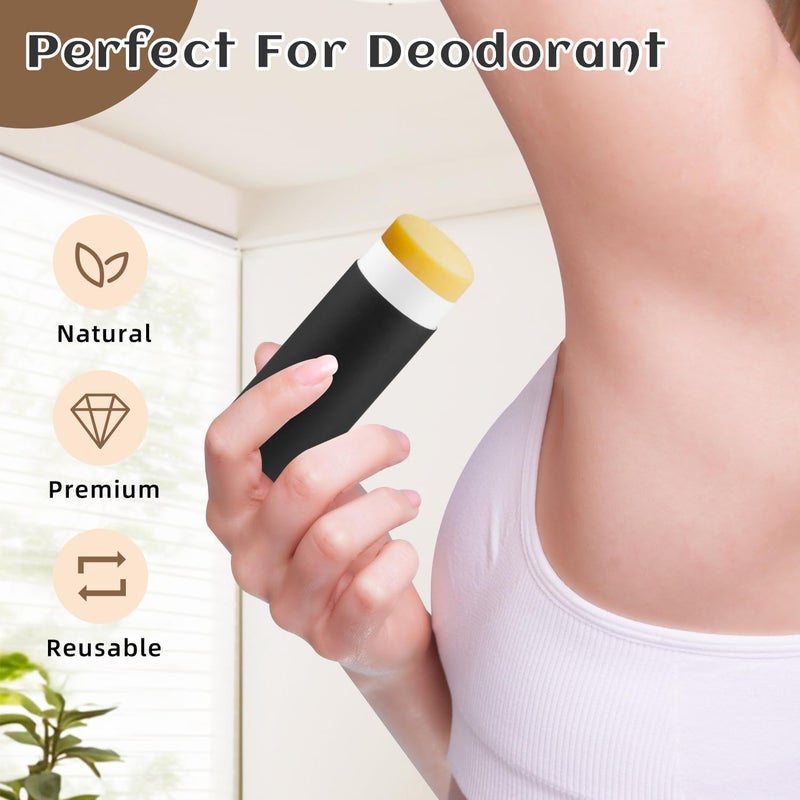 HZYH 10 Pcs 75g/2.5oz Paperboard Deodorant Tubes Refillable,Cardboard Tubes Empty Solid Perfume Container Lotion Sticks Jars for DIY Cosmetic Samples Deodorant - Black - Image 4