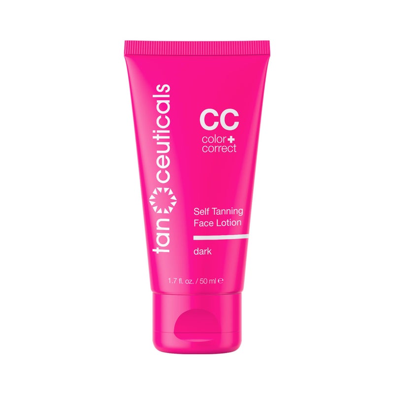 Tanceuticals Facial Self Tanner - Self Tanning Lotion for Face Gives Natural, Long Lasting Sunless Tan - Fresh Coconut Scent - Wonâ€™t Clog Pores or Cause Acne - Easy to Apply - 1.7 oz (Dark) - Image 1