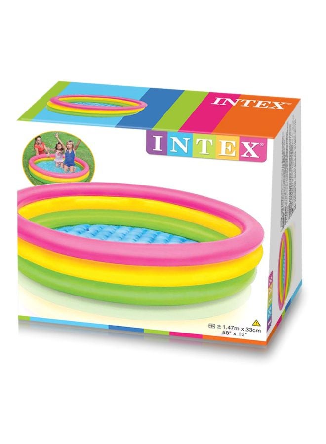 INTEX 3-Ring Round Inflatable Swimming Pool 62.1x24.2x58.1cm - Image 2