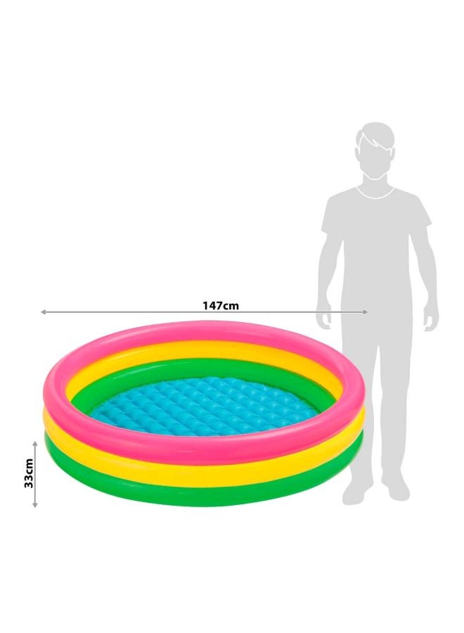 INTEX 3-Ring Round Inflatable Swimming Pool 62.1x24.2x58.1cm - Image 4