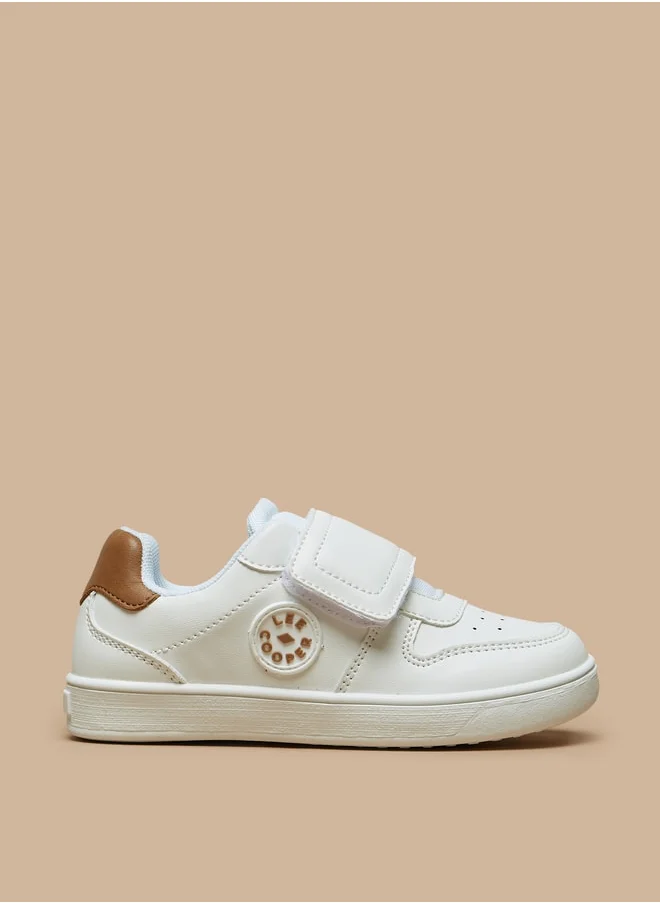 لي كوبر Boys' Textured Casual Sneakers With Hook And Loop Closure