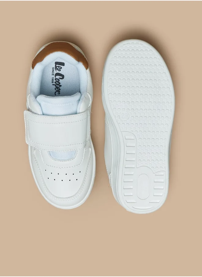 لي كوبر Boys' Textured Casual Sneakers With Hook And Loop Closure