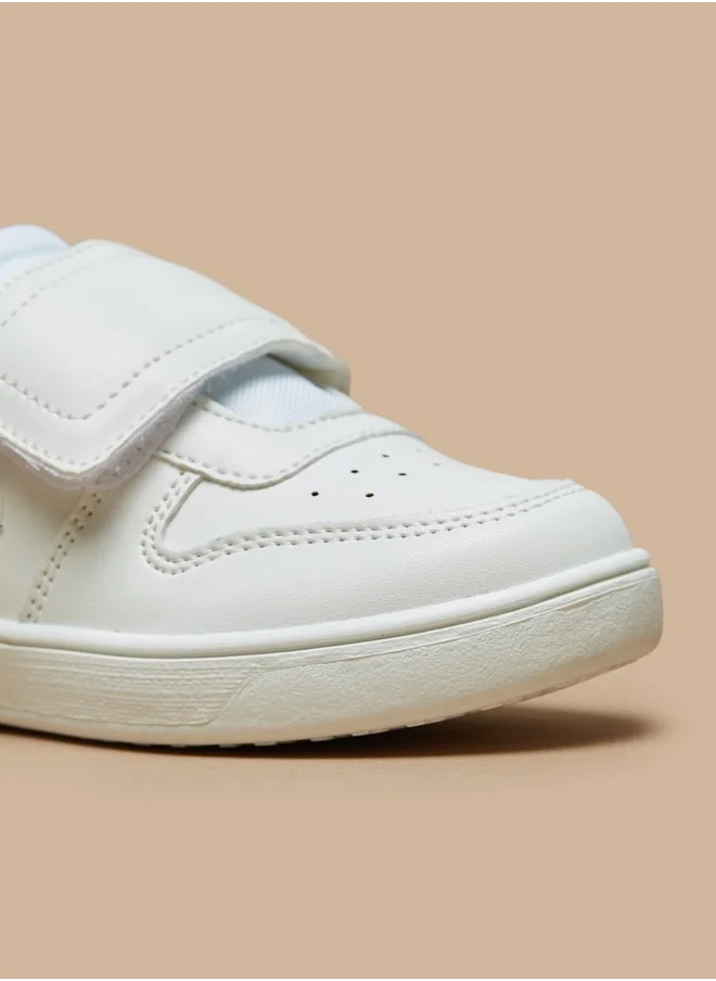 لي كوبر Boys' Textured Casual Sneakers With Hook And Loop Closure
