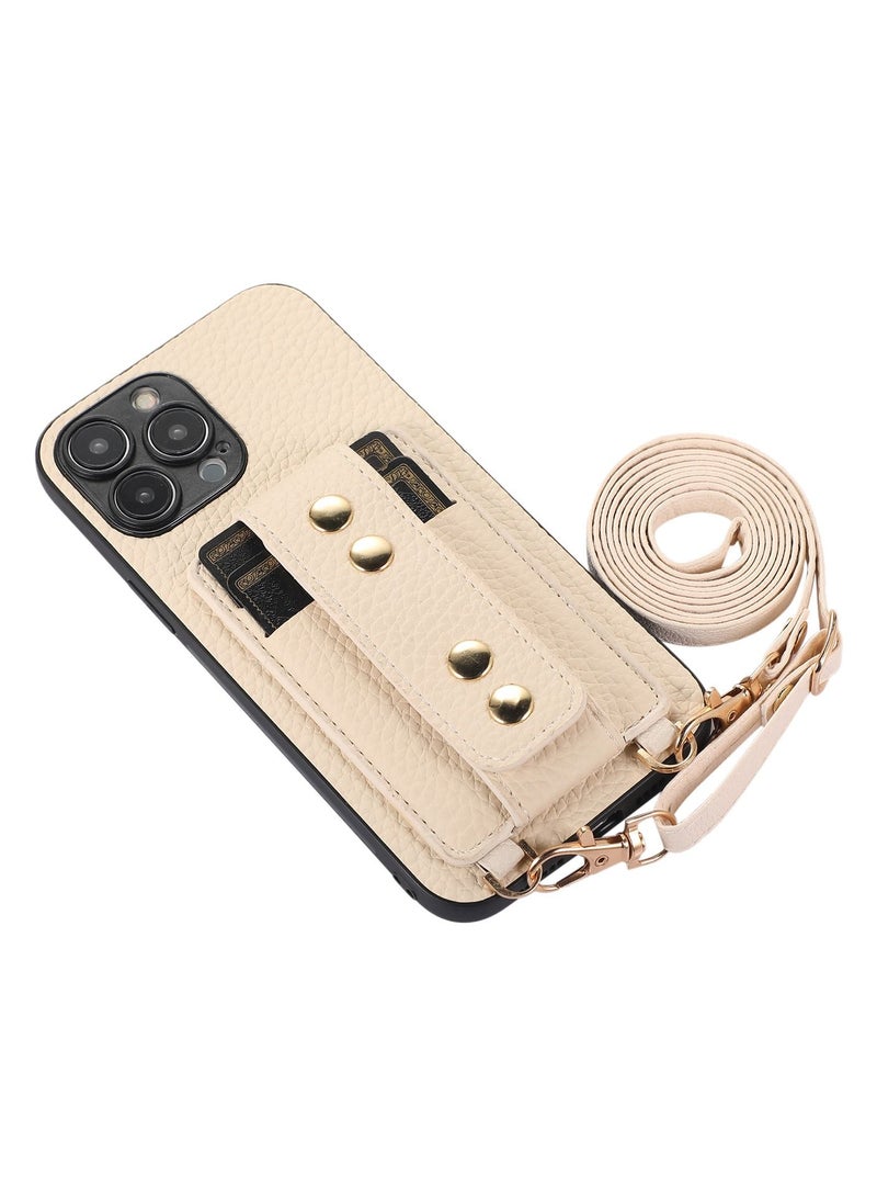 Suteni Back Cover Leather Protective Wrist Band Mobile Phone Case for iPhone - Image 2