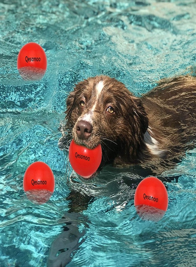 Qesonoo Dog Balls Indestructible,Solid Rubber Bouncy for Dogs Aggressive Chewers Large Breed,Non-Toxic&Floating&High Elasticity,Durable Fetch Ball Medium to Chew,Play and Training. (Red) - Image 5