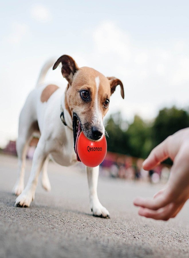 Qesonoo Dog Balls Indestructible,Solid Rubber Bouncy for Dogs Aggressive Chewers Large Breed,Non-Toxic&Floating&High Elasticity,Durable Fetch Ball Medium to Chew,Play and Training. (Red) - Image 3