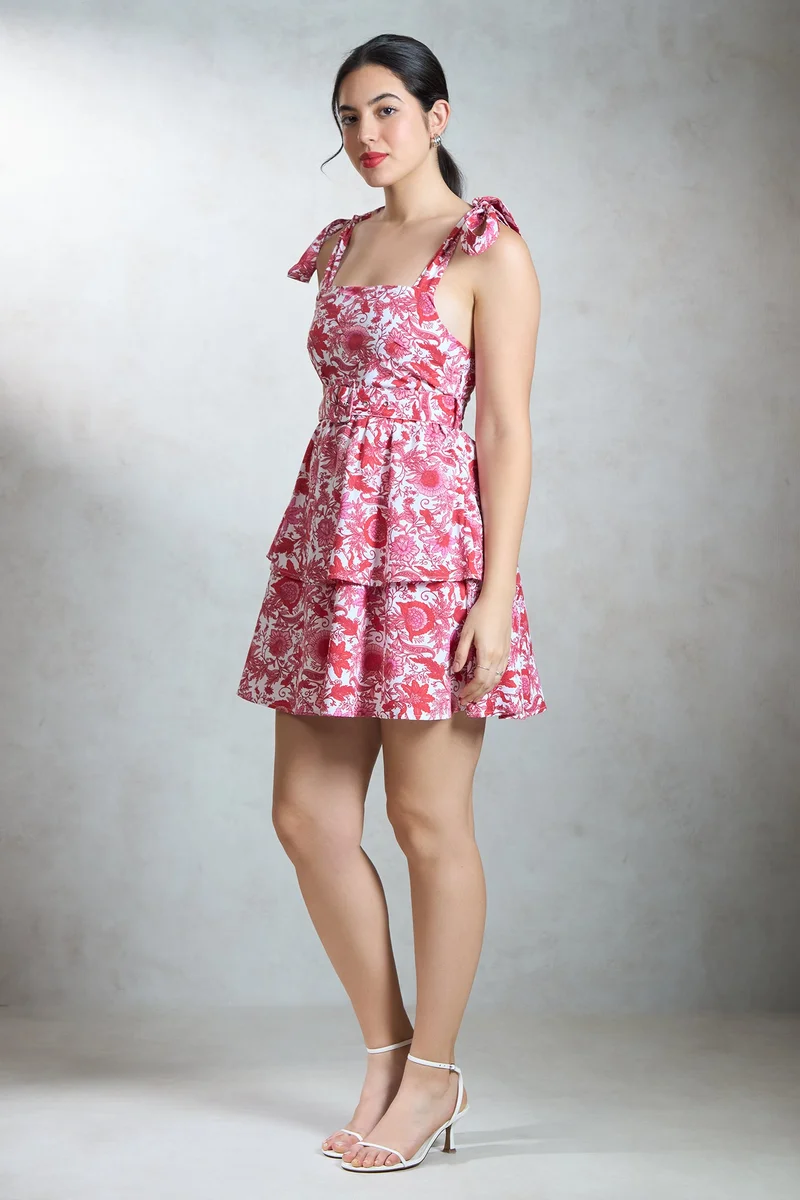 Virgio Floral Tiered Dress