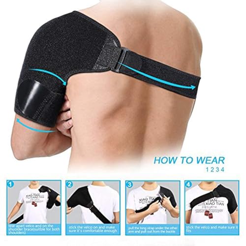 DEBIK | Shoulder Brace For Women And Men, Adjustable Neoprene Torn Rotator Cuff Shoulder Stabilizer Support For Injury Prevention Immobilizer, Labrum_Tear, Frozen Pain, (Left) - Image 4