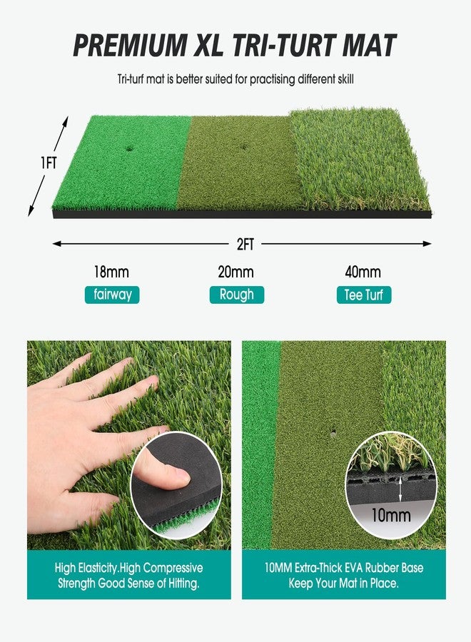 THINNFOK Golf Net, Golf Practice Net and Golf Mat, Golf Hitting Aid Nets 10x7FT for Backyard Driving Chipping Swing Training with Target Mats Real Balls for Indoor Outdoor, Golf Gifts for Men Dad Golfers - Image 4