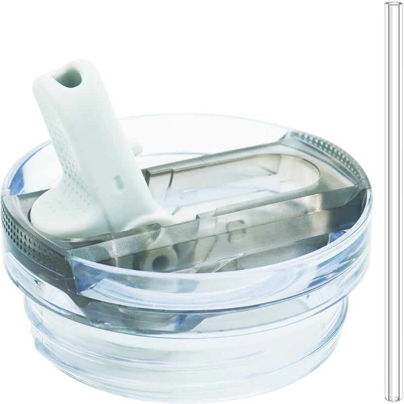 Dreamfocus 14 oz Leak Proof Flip Straw Lid Replacement for Stanley 14 oz Quencher H20 and ProTour Tumbler