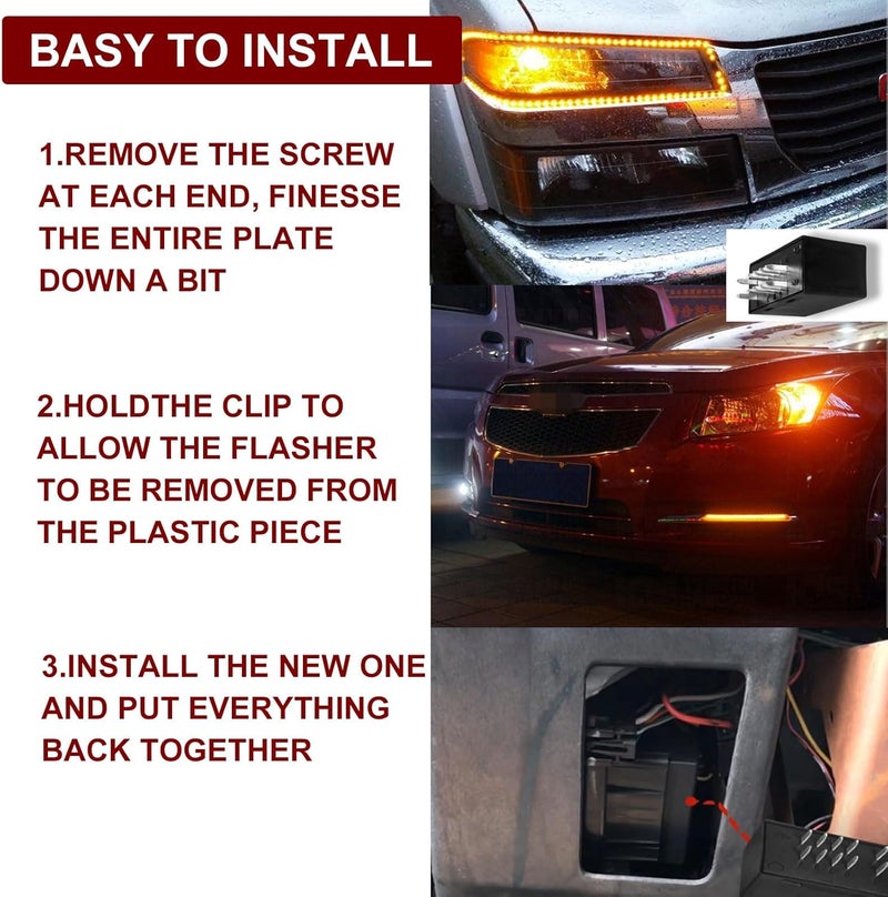 mooncar 15231201 Hazard Warning LED Turn Signal Flasher for Multiple Vehicle Models - Image 3
