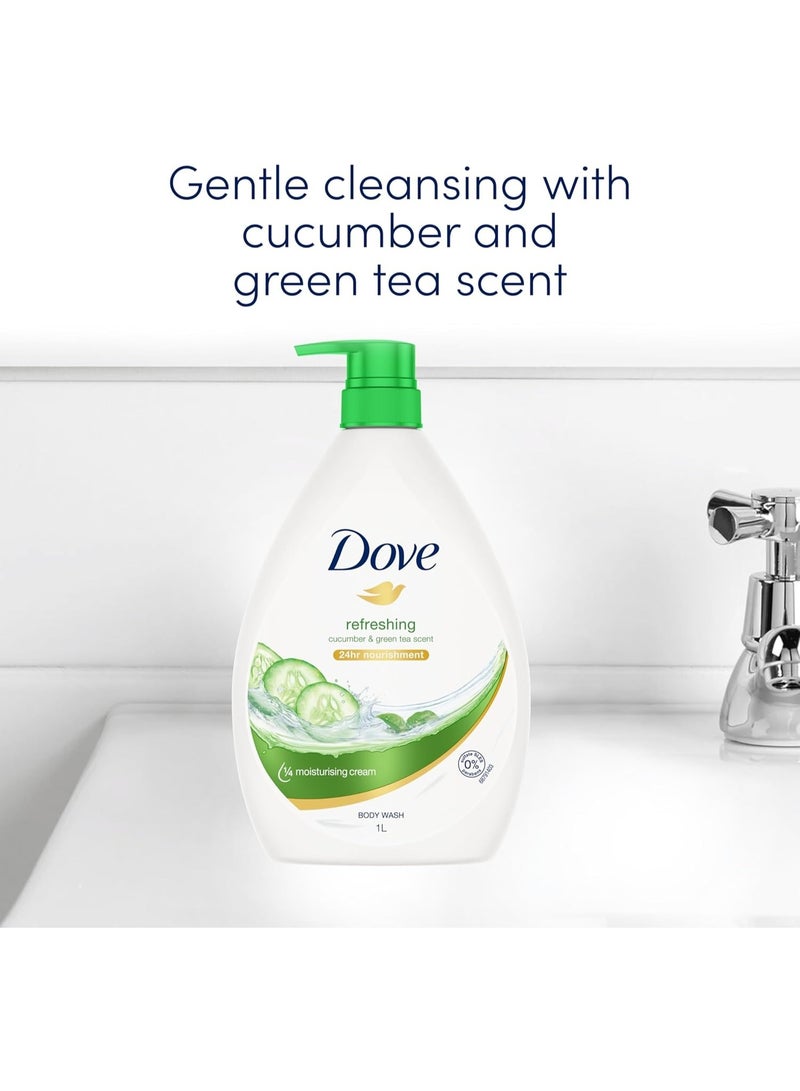 Dove Fresh Touch Body Wash Cucumber And Green Tea Scent 1000 ML - Image 4