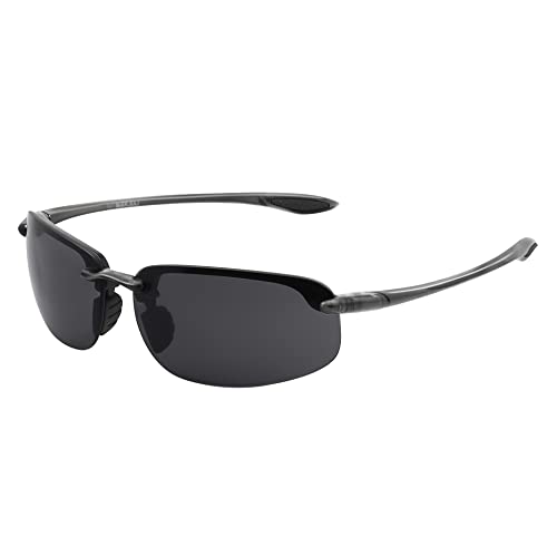 JULI Eyewear JULI Nylon Polarized Sunglasses for Men Women Driving Fishing Baseball Driving 8001 (Nylon Polarized Grey/Grey) - Image 1
