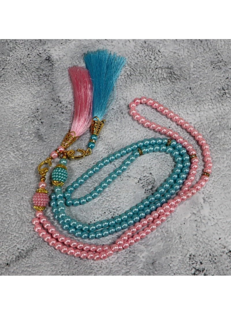 سندس ساجدة - سجادات الصلاة للرجال والنساء - وردي/أزرق - Image 5