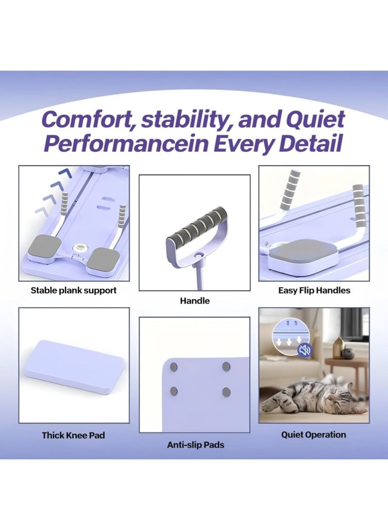 Changli Foldable Pilates Reformer Machine | 5-in-1 Ab Roller Board with LED Counter | Multifunctional Abdominal Workout |Core Workout Equipment | Compact UK Home Gym Fitness (Women & Men)​ - Image 4