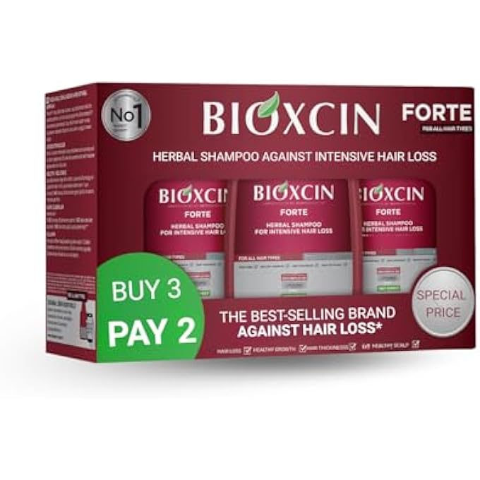 BIOXCIN شامبو فورت لمكافحة تساقط الشعر - 3 قطع في علبة واحدة - Image 2
