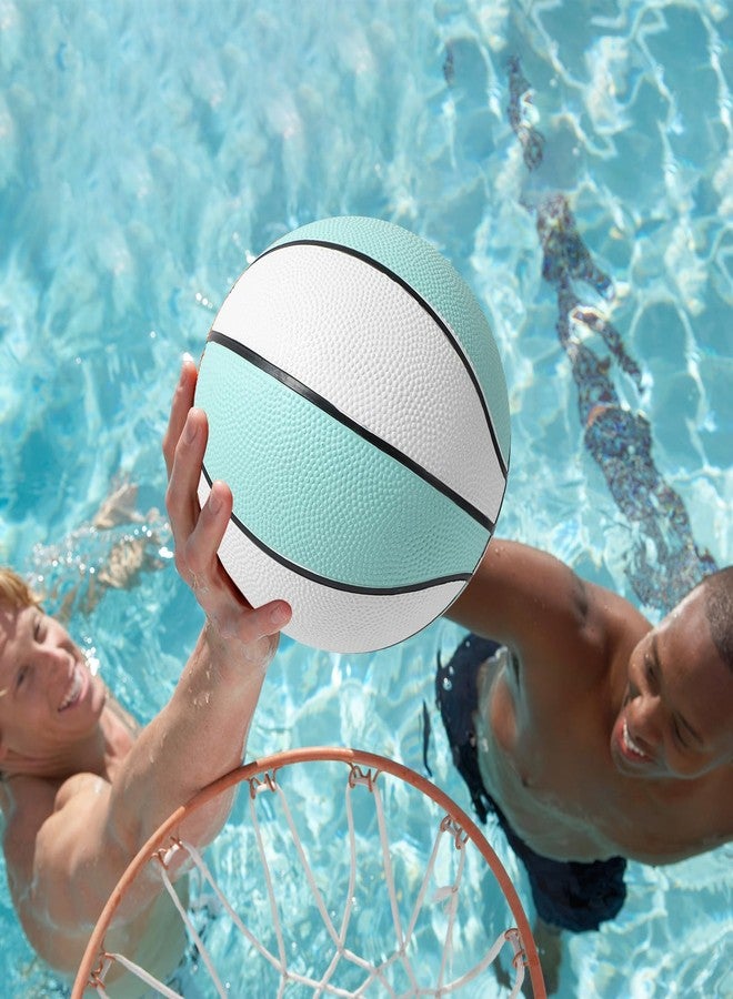 Conderyang 3 Pack Water Pool Basketball Size 6 Aqua Blue Rubber Waterproof Water Basketball for Swimming Pool Ball Lake Hoop Games (9 Inch) - Image 4