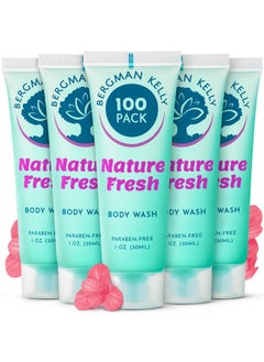 BERGMAN KELLY Travel Size Body Wash (1 Fl Oz 100 Pk Nature Fresh) Delight Your Guests With A Refreshing & Soothing Hotel Body Wash Quality Mini And Small Size Guest Hotel Toiletries In Bulk  - Image 1