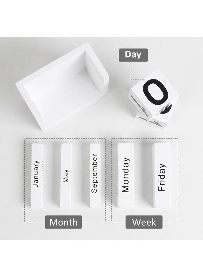 DEERINE Wooden Block Calendar for Desk, DBC02E - Image 4