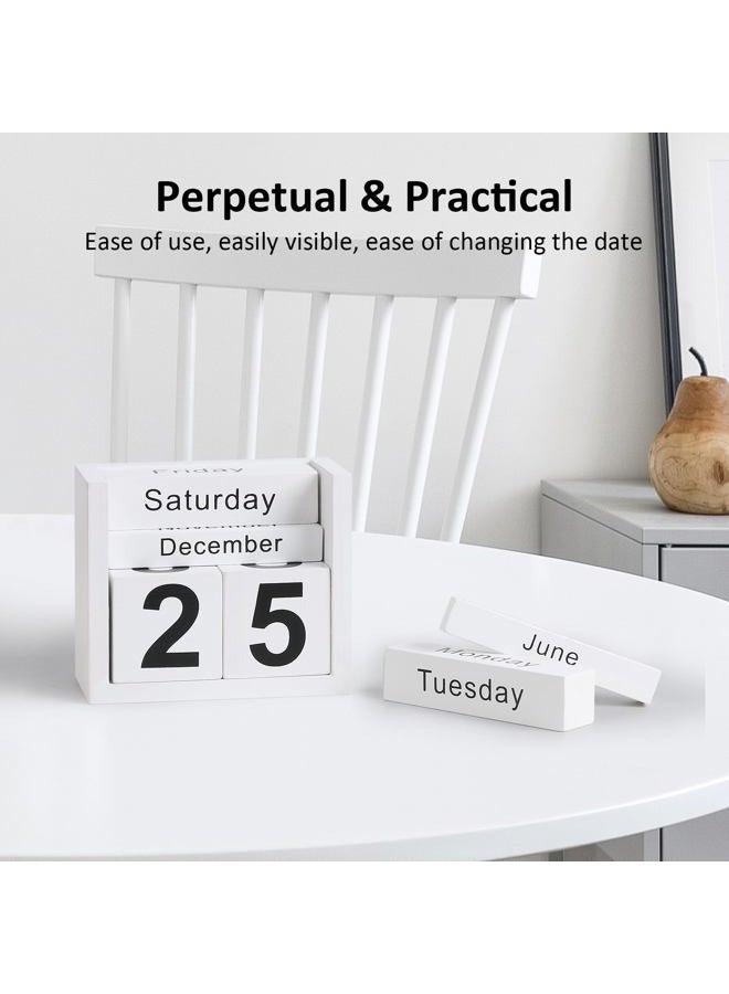 DEERINE Wooden Block Calendar for Desk, DBC02E - Image 5