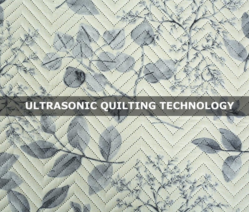 BSB مجموعة لحاف BSB HOME المطرز لجميع الأجواء 3 قطع مع أغطية الوسائد - غطاء سرير خفيف الوزن / لحاف / بطانية - مزدوج، 150 جرام لكل متر مربع | أبيض وأسود، 220 عدد الخيوط، قطن - Image 5