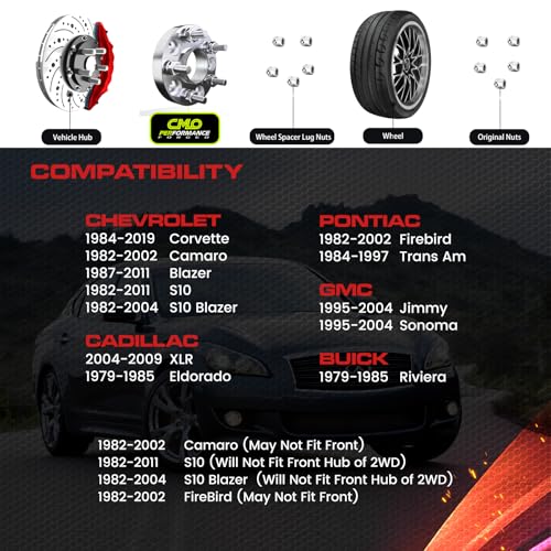 Customadeonly 15mm Wheel Spacers Hubcentric 5x4.75 Compatible For Chevy Camaro 1982-2002, Corvette 1984-2019, Blazer 1987-2005, S10 1982-2004, Pontiac Firebird 1982-2002, Trans Am 1984-1997 (2pc 70.3mm M12x1.5) - Image 3