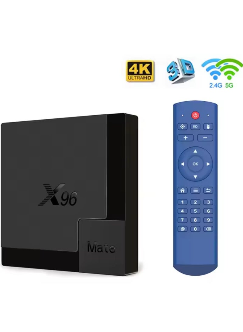 X96 X96 Mate Smart TV Box | 4GB RAM + 64GB ROM | Android 10.0 TV Box | Allwinner H616 Quad-Core ARM Cortex A53 CPU | Dual WiFi 2.4G/5G | 4K UHD 3D Media Player | H.265 Ethernet 10/100M Set Top Box - Image 1