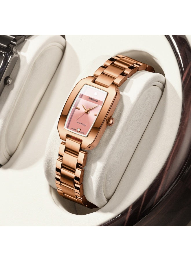 BINBOND Women's Steel Strap Quartz Watch Waterproof Elegant Watch Ladies Gifts - Image 1
