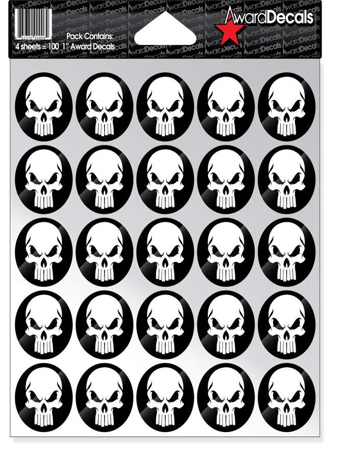 مجموعة ملصقات Award Decals Enforcer (أبيض على أسود) (100 ملصق) 1 بوصة. ملصقات Award Decals الأصلية الممتازة، سمك 20 مل، 1 بوصة، ملصقات للخوذة. صنع في الولايات المتحدة الأمريكية منذ عام 1976.