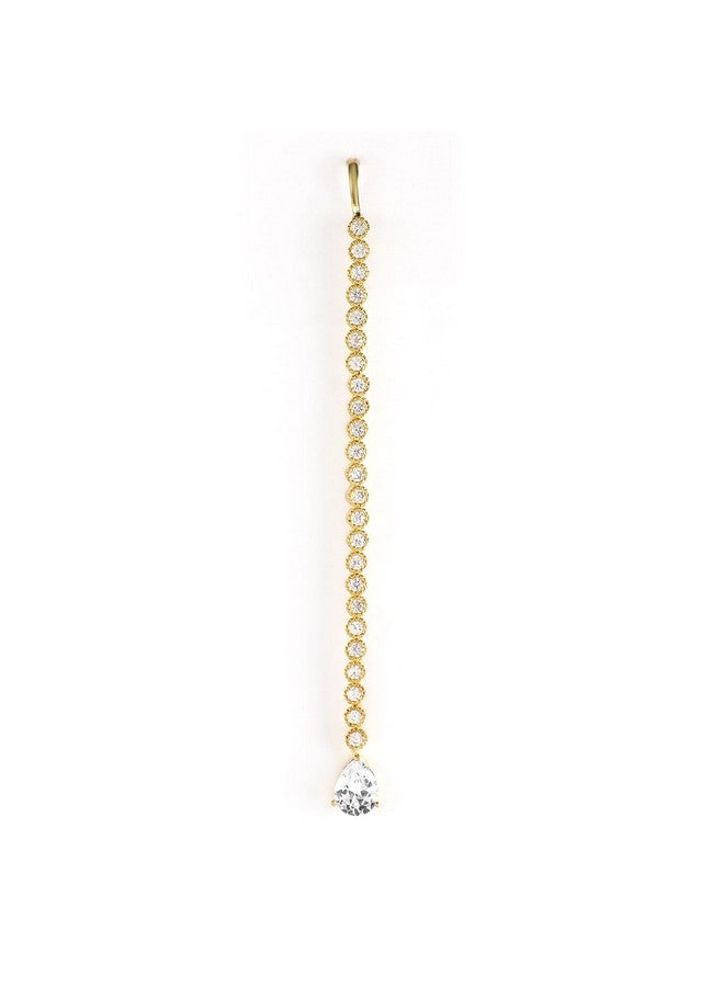 Rubans Stylish 22KT Gold Plated Cubic Zirconia Studded & AD Drop Handcrafted Maang Tikkas - Image 1