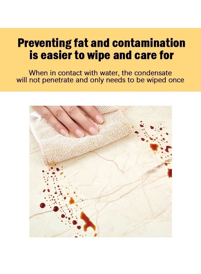 Comysubao Glossy Marble Pattern Wallpaper Self Adhesive Waterproof Oil Resistant Thick Scratch Resistant Easy to Cut Decorative Wall Stickers Ideal for Home Decor and Renovation Durable Wall Covering Solution, Black - Image 4