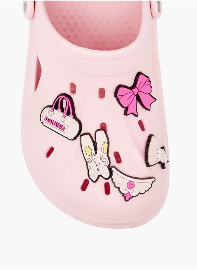 Aqua Girls' Applique Detail Clogs with Backstrap  - Image 4