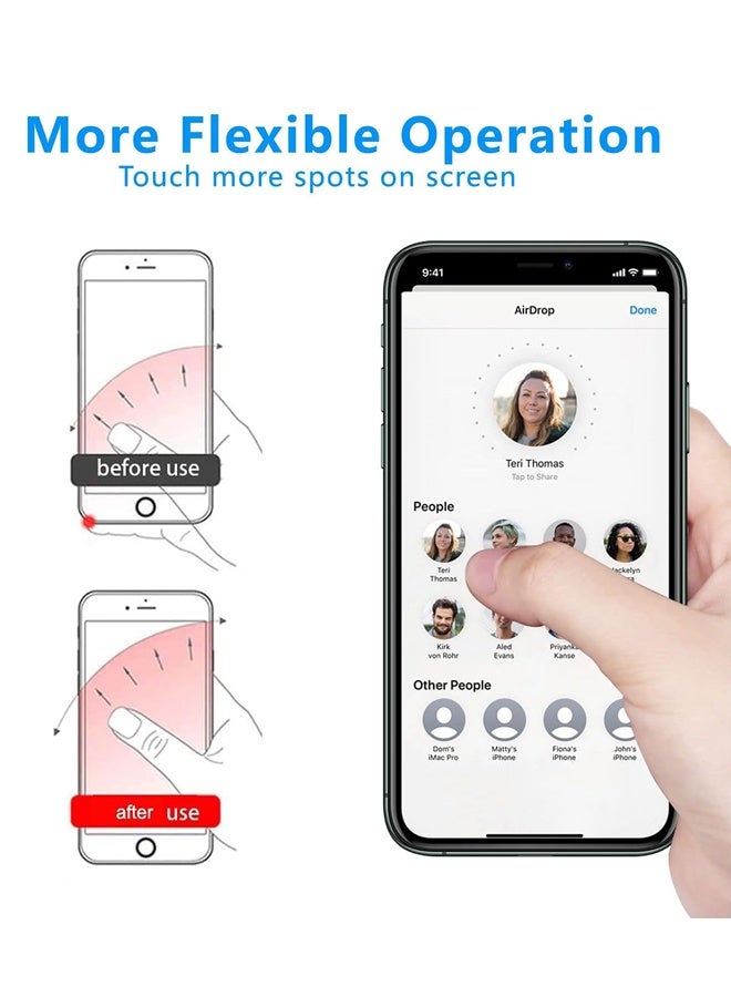 6PCS Transparent Phone Ring Holder Stand, 360° Rotation Cell Phone Ring Holder Mobile Finger Kickstand,Clear Phone Ring for Phone Case (Round) - Image 5