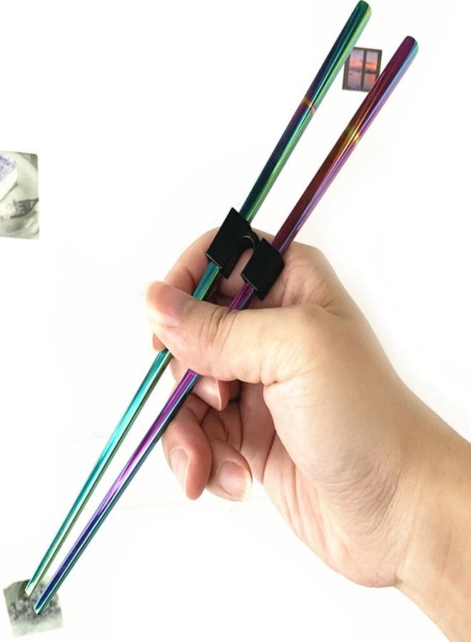 Koolemon 5 Pieces Reusable Chopsticks Helpers Training Chopstick Hinges Connector, Practice Chinese Janpanese Chopstick Helper - Image 4