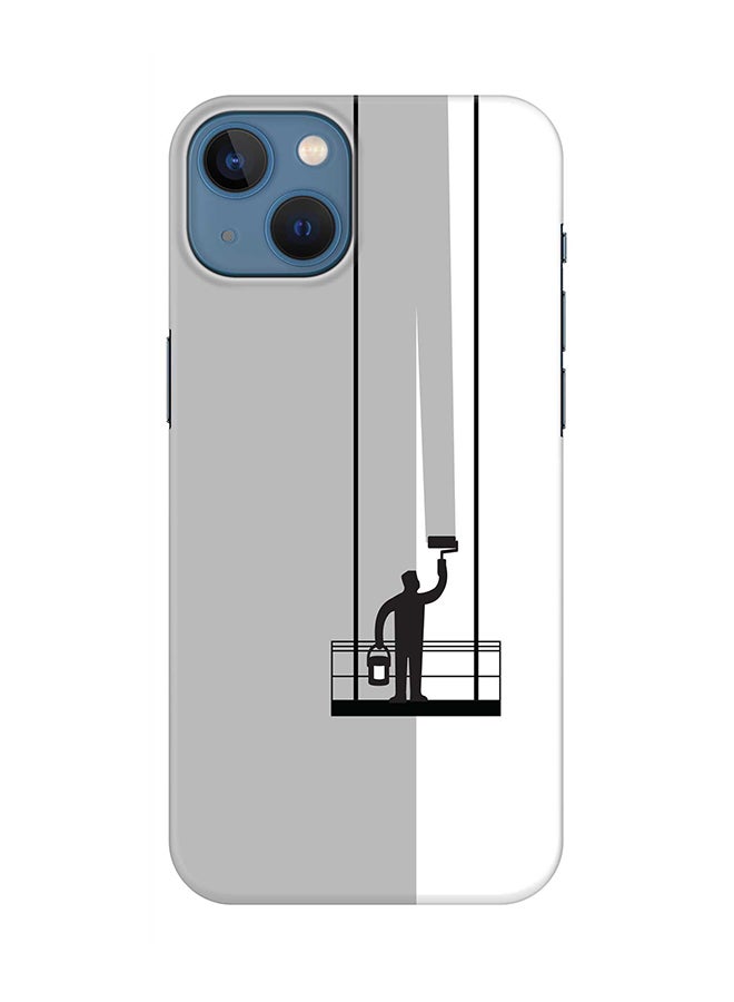 Stylizedd Case for iPhone 15 Plus Slim Snap Classic Series Mobile Cover Hard PC Shield Matte Finish Phone CasePrint - Paint Hanger (Grey) - Image 1