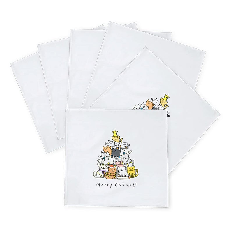 Khakee 6 Pcs Christmas Theme Silk Table Napkins 10x 10 for Xmas Decoration Christmas OrnamentsChristmas Giftxmas21143 - Image 2