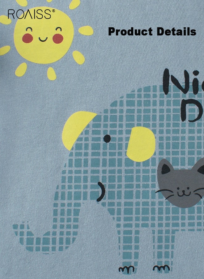 roaiss Toddlers Long Sleeve T-Shirt, Soft Comfortable Shirt with Cartoon Pattern, Casual Crewneck Printed T-Shirts for Boys, Suitable for All Occasions - Image 4