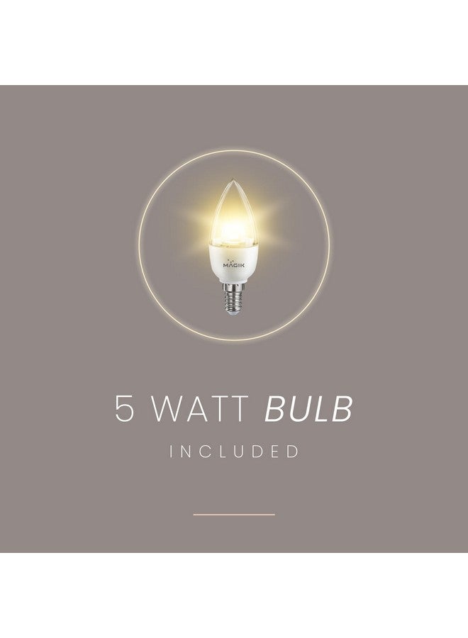 Magik مصباح طاولة زخرفي مغربي ماجيك (رمادي فاتح) | قاعدة خرسانية مع ظل قماش أبيض فاتح | يتضمن لمبة LED بقوة 5 واط | قاعدة E14 | إضاءة محيطة لغرفة النوم، غرفة المعيشة والمكتب | سلك بطول 1.3 متر - Image 2